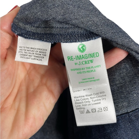 J. Crew | NWT Denim Square Neck Mini Dress 4 - Picture 7 of 11